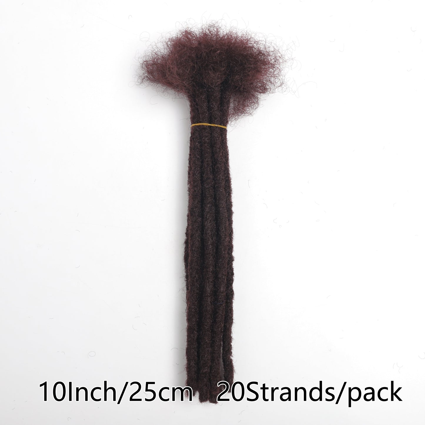 [Customer Favorite] 10-Inch Crochet Synthetic Loc Dreadlocks Extensions with 20 Strands, 0.8cm Wide, Hip-Hop and Reggae Inspired Style, Fashionable Afro Kinky Locs, Edgy Dirty Braids, Ideal for Punk Rock Fashion