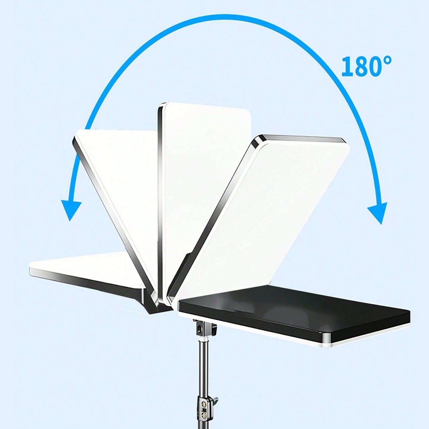 10-Inch LED Panel Light with Phone Holder, Adjustable Tripod Stand (up to 1.1 Meters), Photography Lighting Kit for Content Creators.