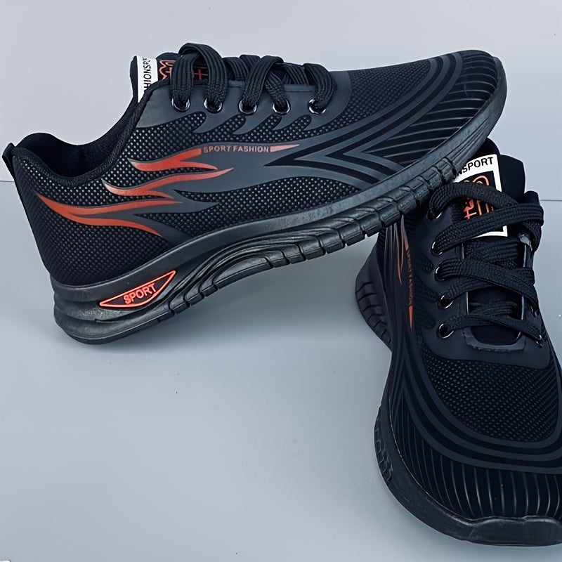 Men's Striped Running Shoes for Outdoor Activities