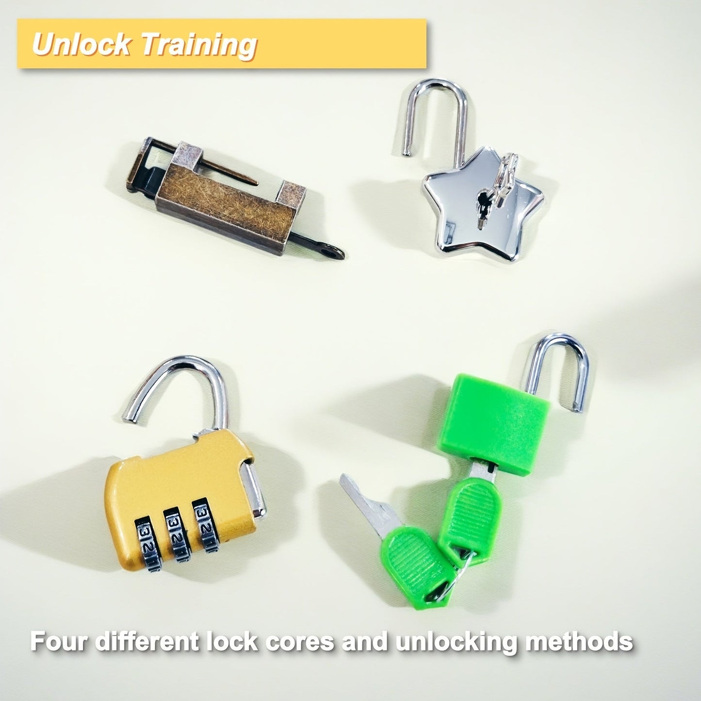 Educational Toys Set: Unlock and Learn with 7 Colorful Locks and Keys - Shape Cognition, Multiple Forms, Perfect for Home School Gift