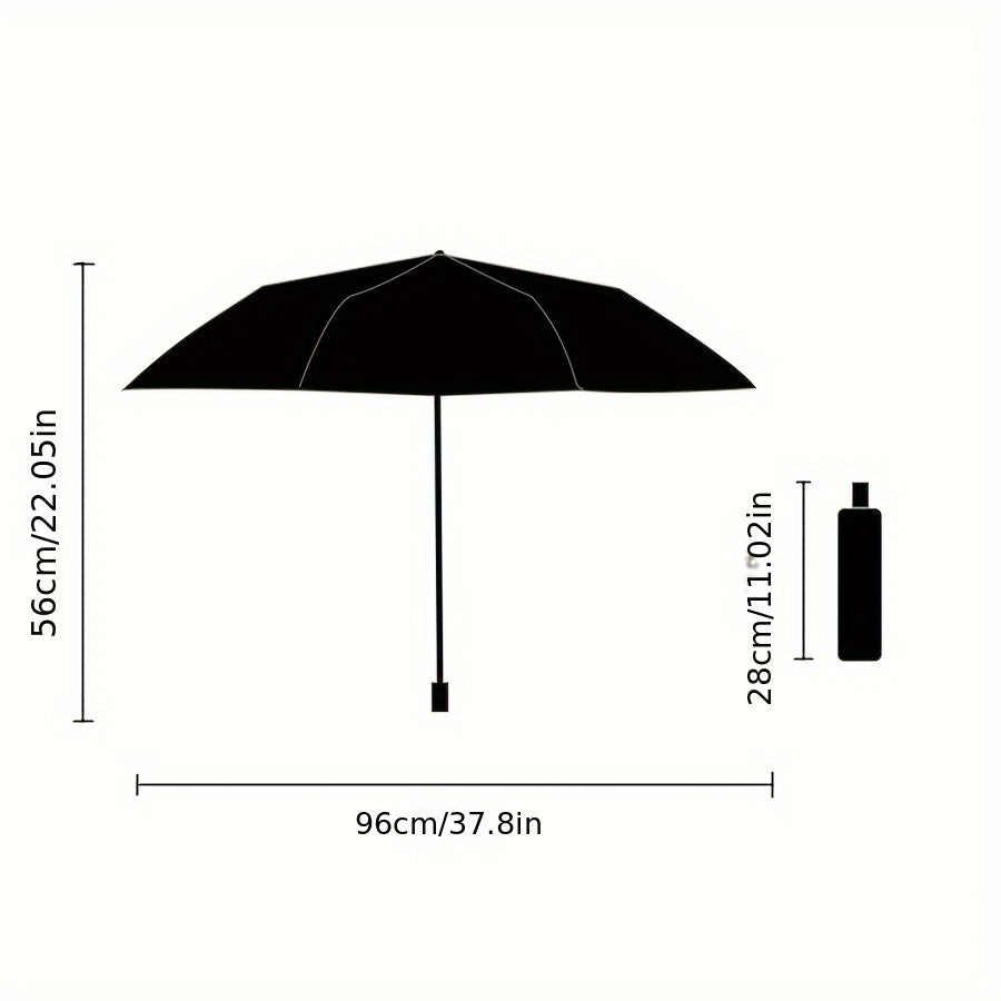 UV-protected automatic folding umbrella with 8 ribs, suitable for men and women.