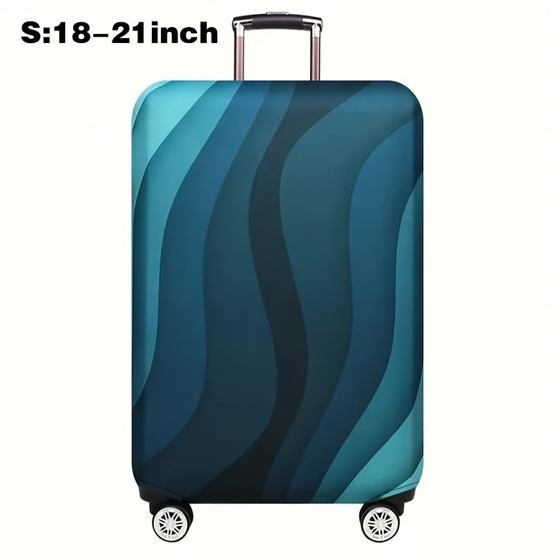 Cartoon patterned elastic luggage cover for travel suitcase or trolley duffle case.