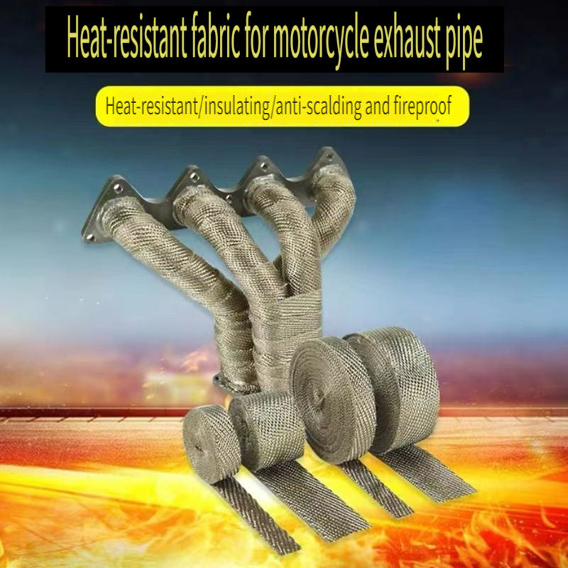 Mustahkam 196.5 dyuymli fiberglass lenta, 1200°C gacha issiqlikka chidamli, avtomobil va mototsikl ilovalari uchun chiqindi o'rash uchun mos. Metall yuzalar, quvurlar va ochiq foydalanish uchun ideal.