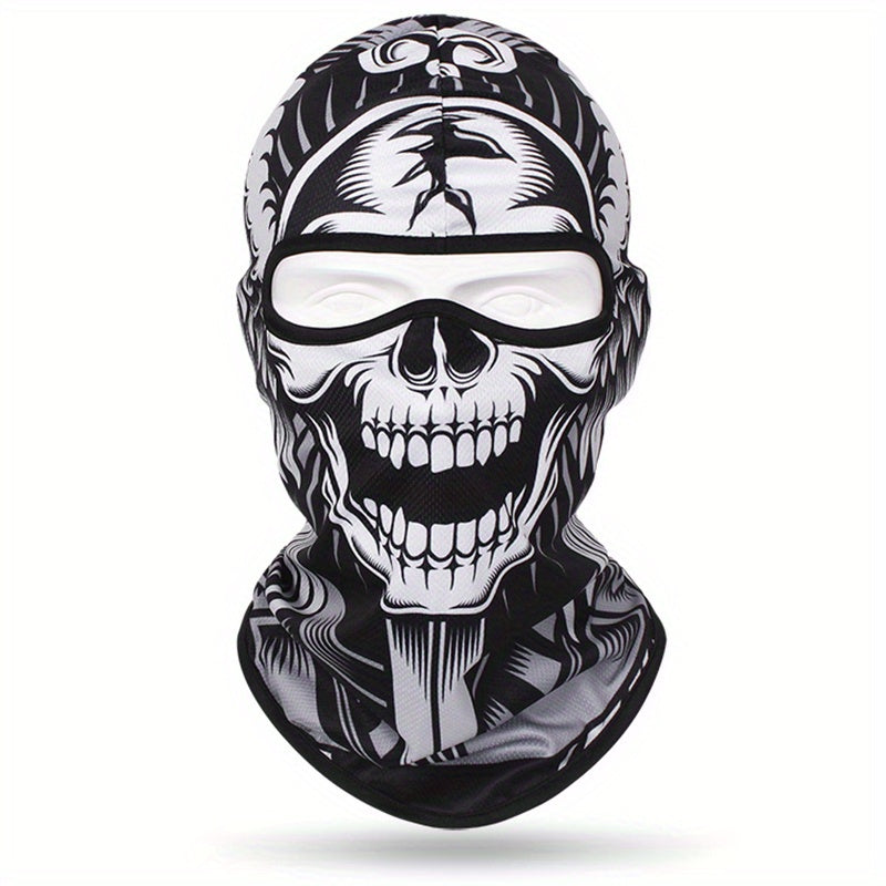 Full Face 3D Anime Skull Balaclava Ski Mask for Hip Hop Style, Suitable for both Men and Women, Perfect for Cycling, Motorcycle Riding, Skiing and Outdoor Sports