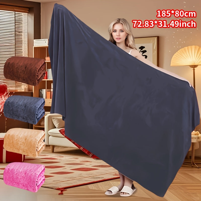 1pc Oversized Bath Towel, Absorbent, Quick-drying, Super Soft & Skin-friendly, Ideal for Home Bathroom