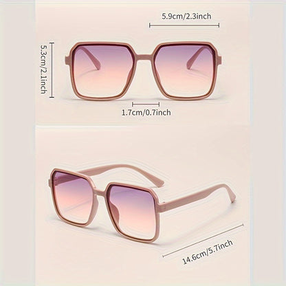 3 chic square fashion glasses for women with anti-glare, fashionable plastic frame and lens, square style.