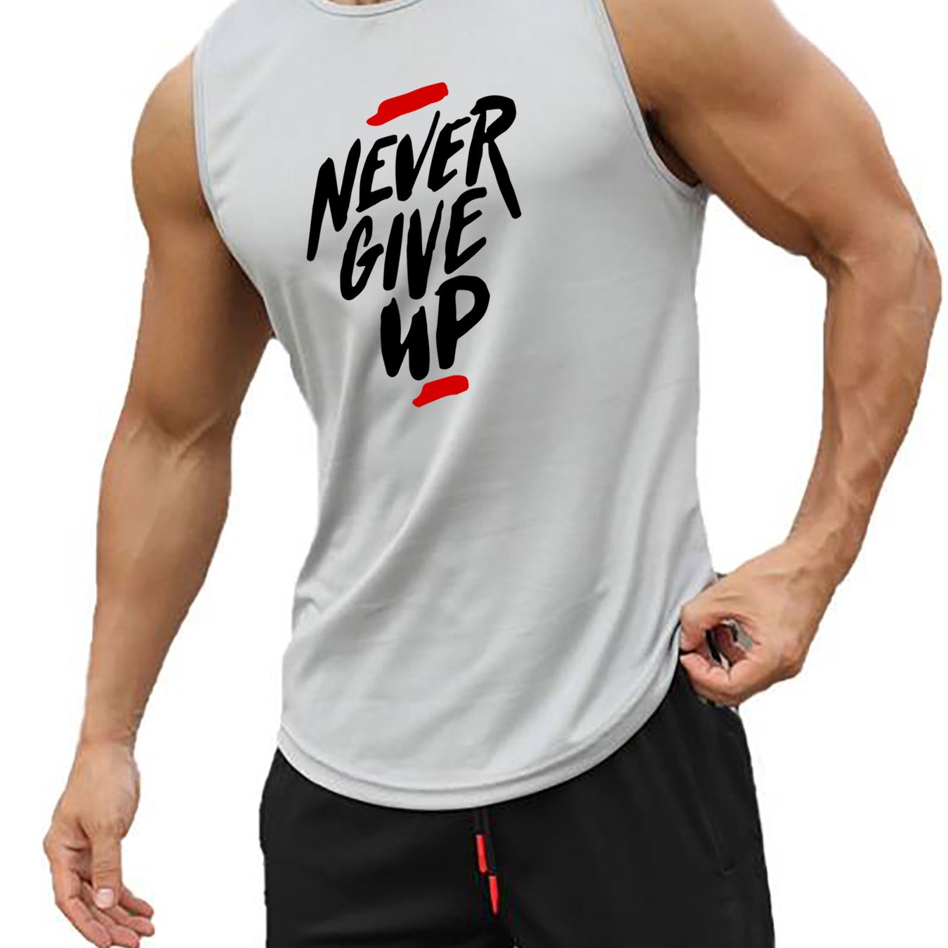 Men's Summer Muscle Tank Top - Breathable, Sweat-Wicking, Loose-Fit for Gym & Basketball Training, Quick-Dry, Sleeveless