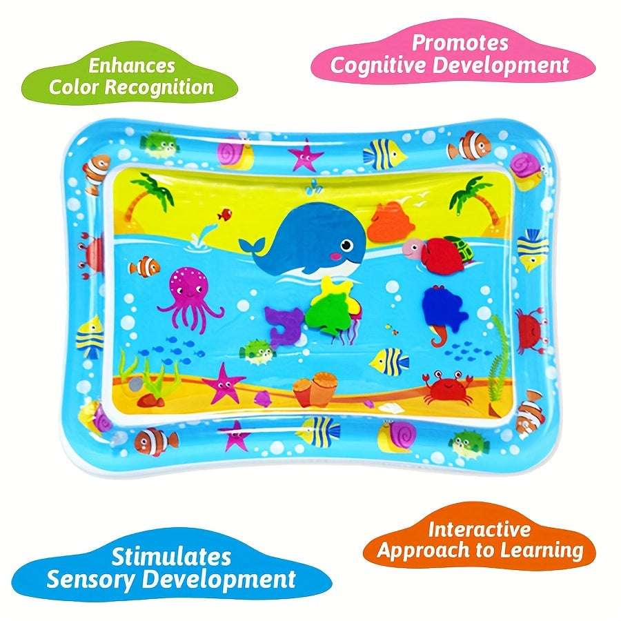 Baby Inflatable Water Mat for Tummy Time Play, Perfect Gift for Infants - Activity Center for Christmas, Halloween, or Thanksgiving Day