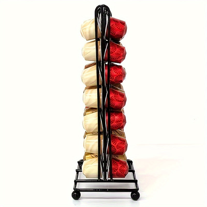 The 1-piece Creative Assembly Coffee Capsule Holder stores up to 42 Nespresso Capsules.