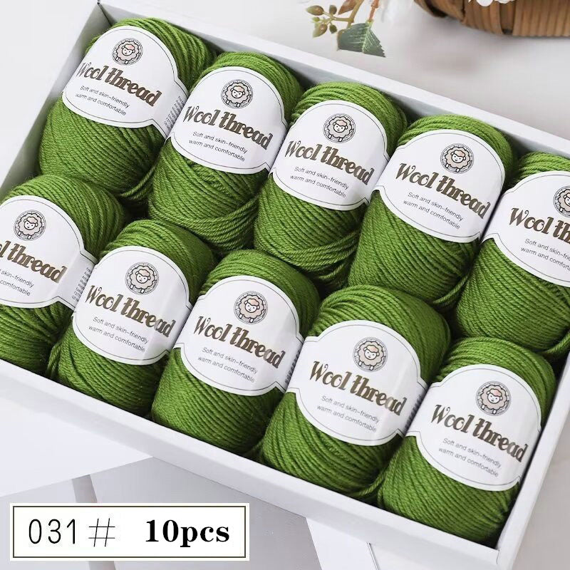 10pcs of Australian Wool Yarn [Approx. 500G/10 Balls Per Pack], Ideal for Crocheting Sweaters, Coats, Vests, Scarves, Hats, and DIY Knitwear, Soft, Warm, and Easy to Knit.