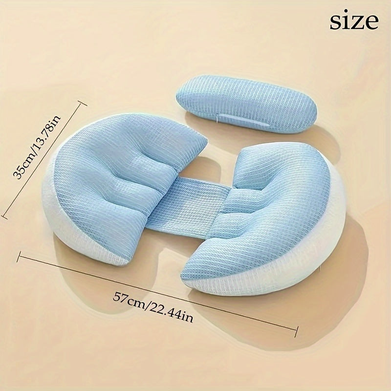 Essential Comfort for Side Sleepers During Pregnancy- Portable and Adjustable U-Shaped Maternity Pillow made from Soft Polyester with a Removable Cover - Provides Waist Support and Belly Relief