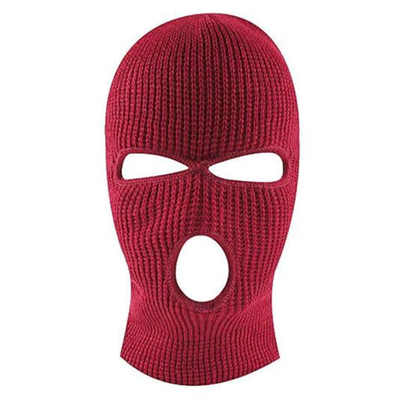 3-Hole Knitting Ski Mask for Cold Weather - Winter Head Cover to Keep You Warm and Protected While Riding