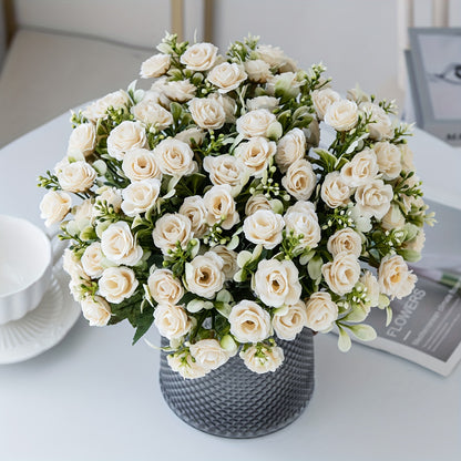 1/3 premium artificial rose flowers for wedding and party decor.