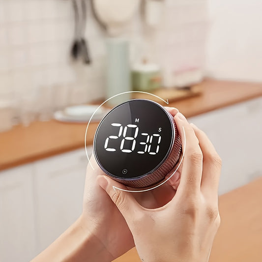 Circular kitchen timer with 0.01 accuracy, ideal for cooking and sports, battery powered and durable, perfect gift for Mother's Day.