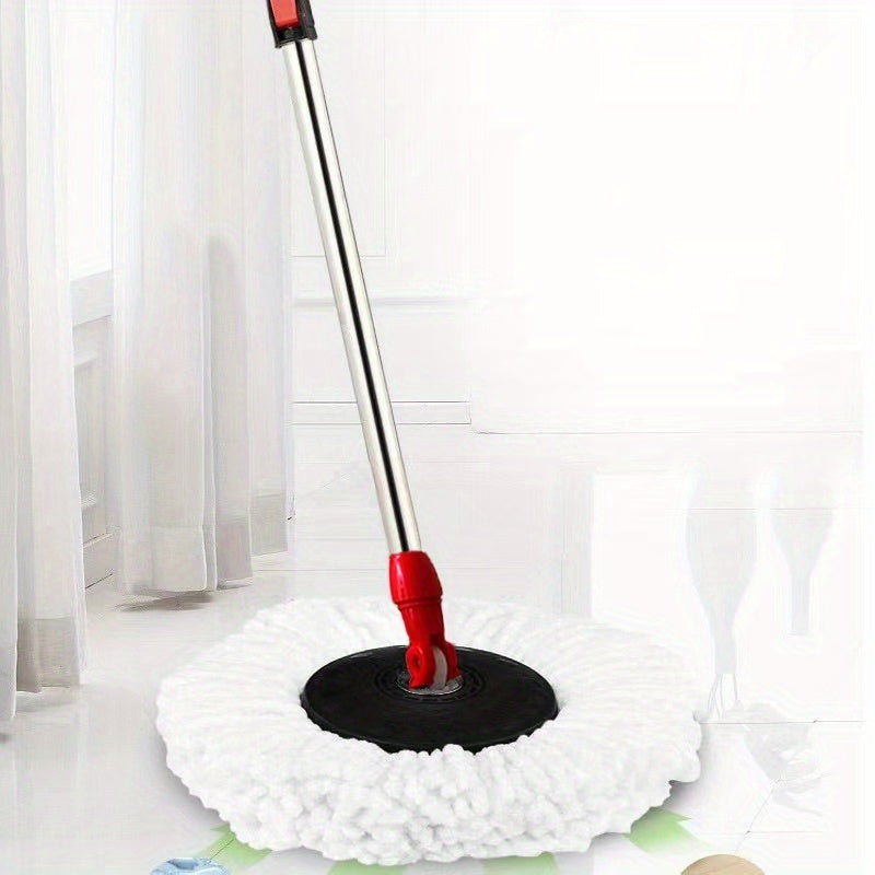 Innovatsion Qo'l Bilan Ishlatilmaydigan Yuvish Spin Mop burilish mexanizmi va qulay chelak tizimi bilan jihozlangan. U 360° aylanuvchi mop va samarali pol tozalash uchun maxsus ishlab chiqilgan ikki mikro tolali mop almashtirish boshini o'z ichiga oladi.