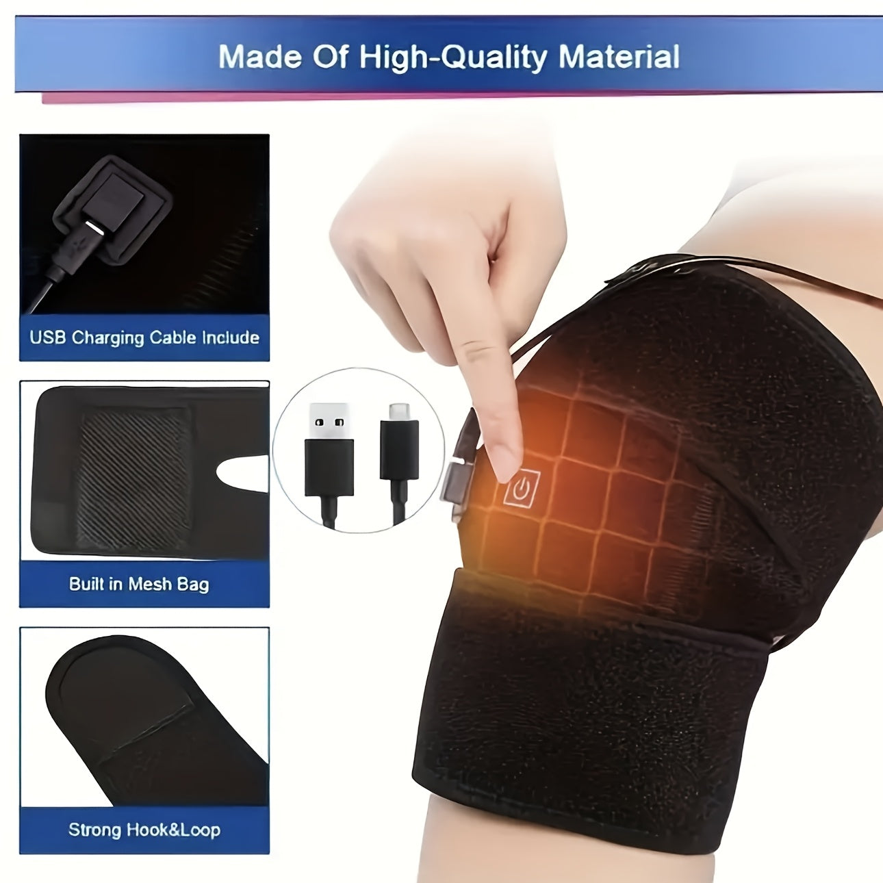 USB-Powered Knee Heating Pad & Massager - Comfortable Leg Warmer, Great Gift for Birthday