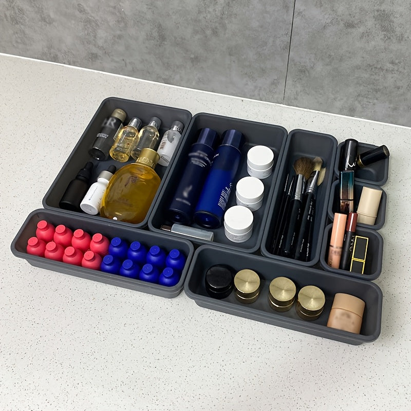 15-piece Interlocking Desk Drawer Organizer for Office, Bathroom, Kitchen, Makeup.