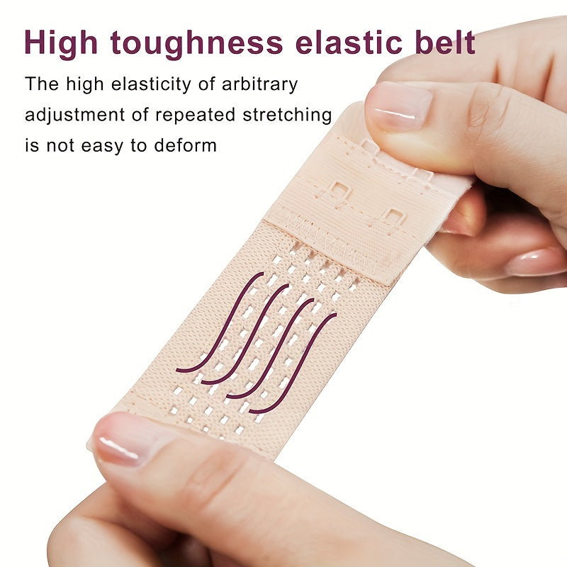 Set of 6 Elastic Bra Strap Extenders for Comfortable Adjustment of Women's Undergarments