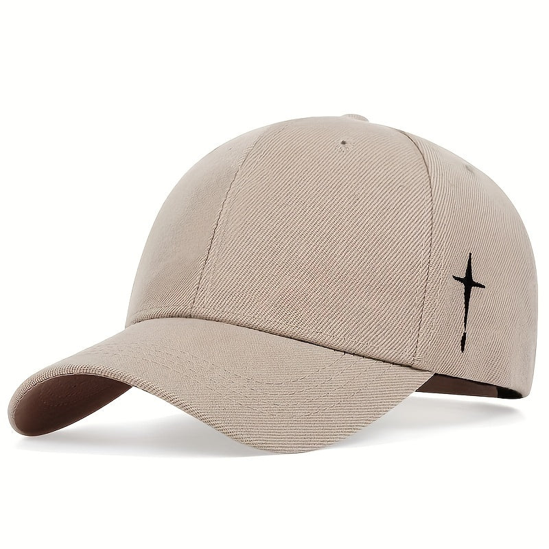 A stylish and versatile men's cross baseball cap, perfect for spring, fall, and summer. This adjustable hat is an excellent choice for gifts.