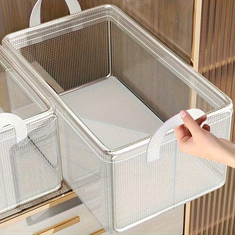 Innovative Waterproof Underwear Organizer with Durable Steel Frame - Versatile Clothes Storage Solution for Home & Dorm Room, Features Unique Closure and Foldable Design for Convenient Under-Bed Storage