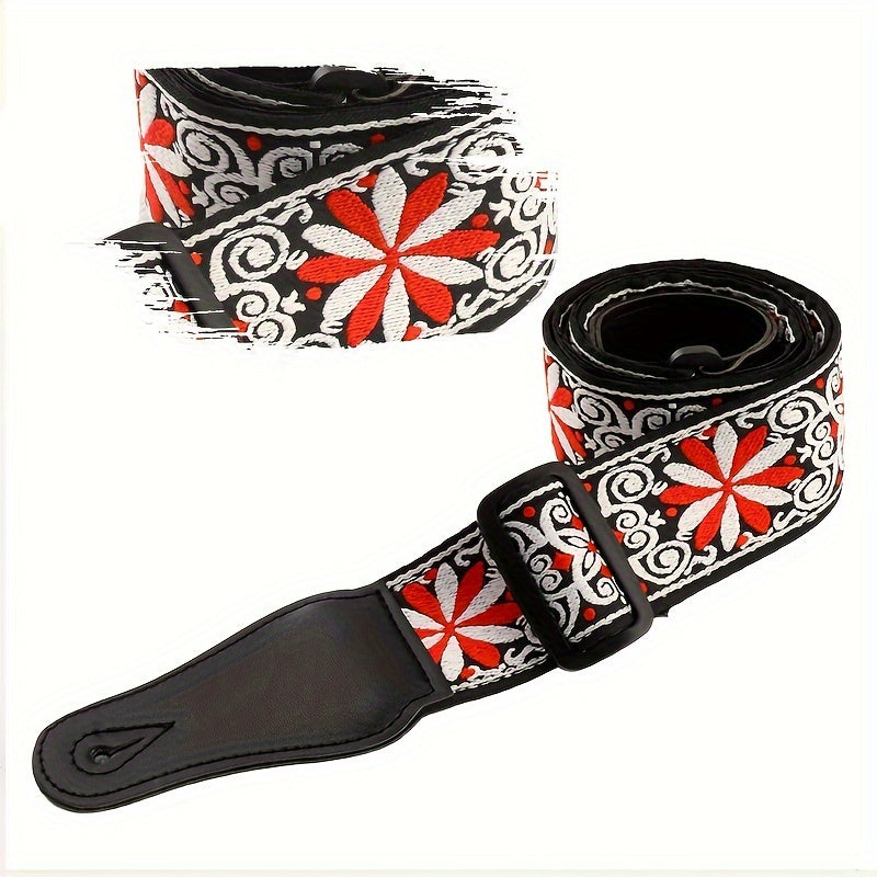 1 unique national style embroidered guitar strap adds authenticity to your music.