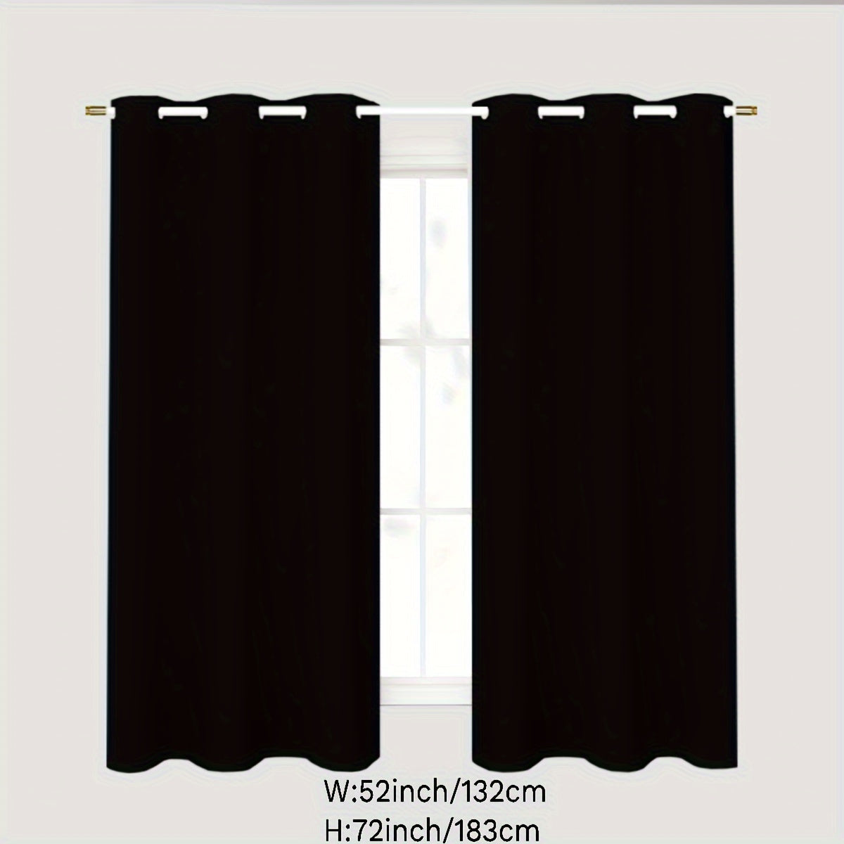 Blackout curtains in gray for a 1PC bedroom with grommets, offering thermal insulation, energy savings, noise reduction, and complete darkness. Ideal for living room use.