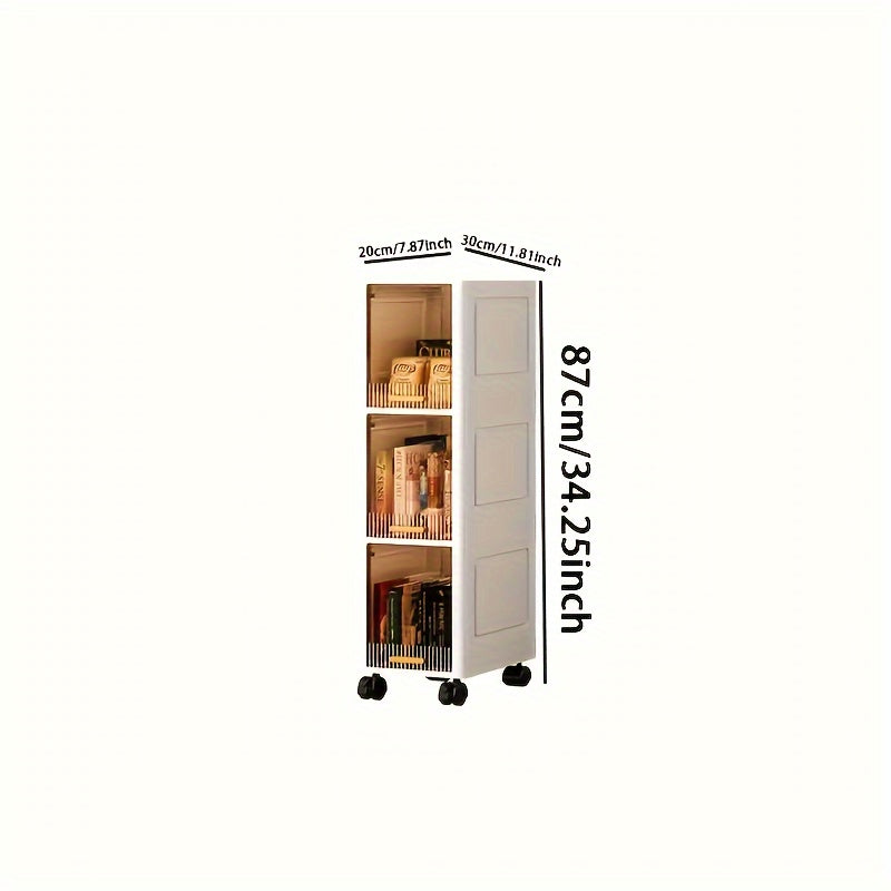 Multi-layer storage cabinet for the living room, ideal for items, snacks, and clothing, dust-proof design.