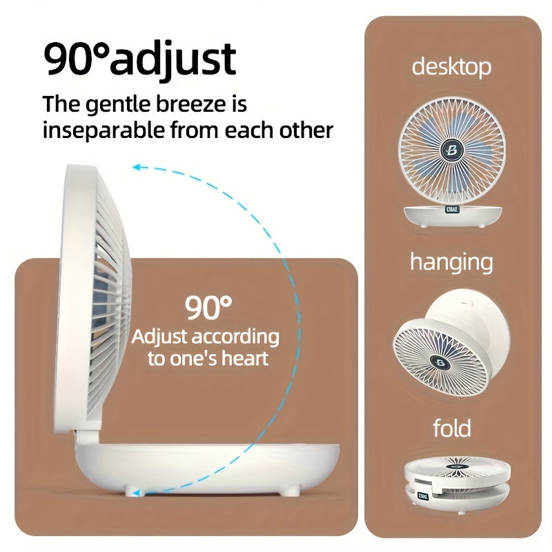 Silent, Powerful USB Fan with Versatile Design for Home, Office, and Dorms - Can be Mounted on Walls or Used on Desktops - Suitable for Indoor and Outdoor Use with Built-In Air Circulation Feature