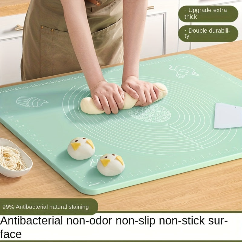 Silicone Pastry Mat - Perfect for Rolling Dough and Baking Bread, Candy, and Cookies - Essential Kitchen Tool for Holiday Baking on Christmas, Ramadan, Thanksgiving, Mother's Day, and Father's Day