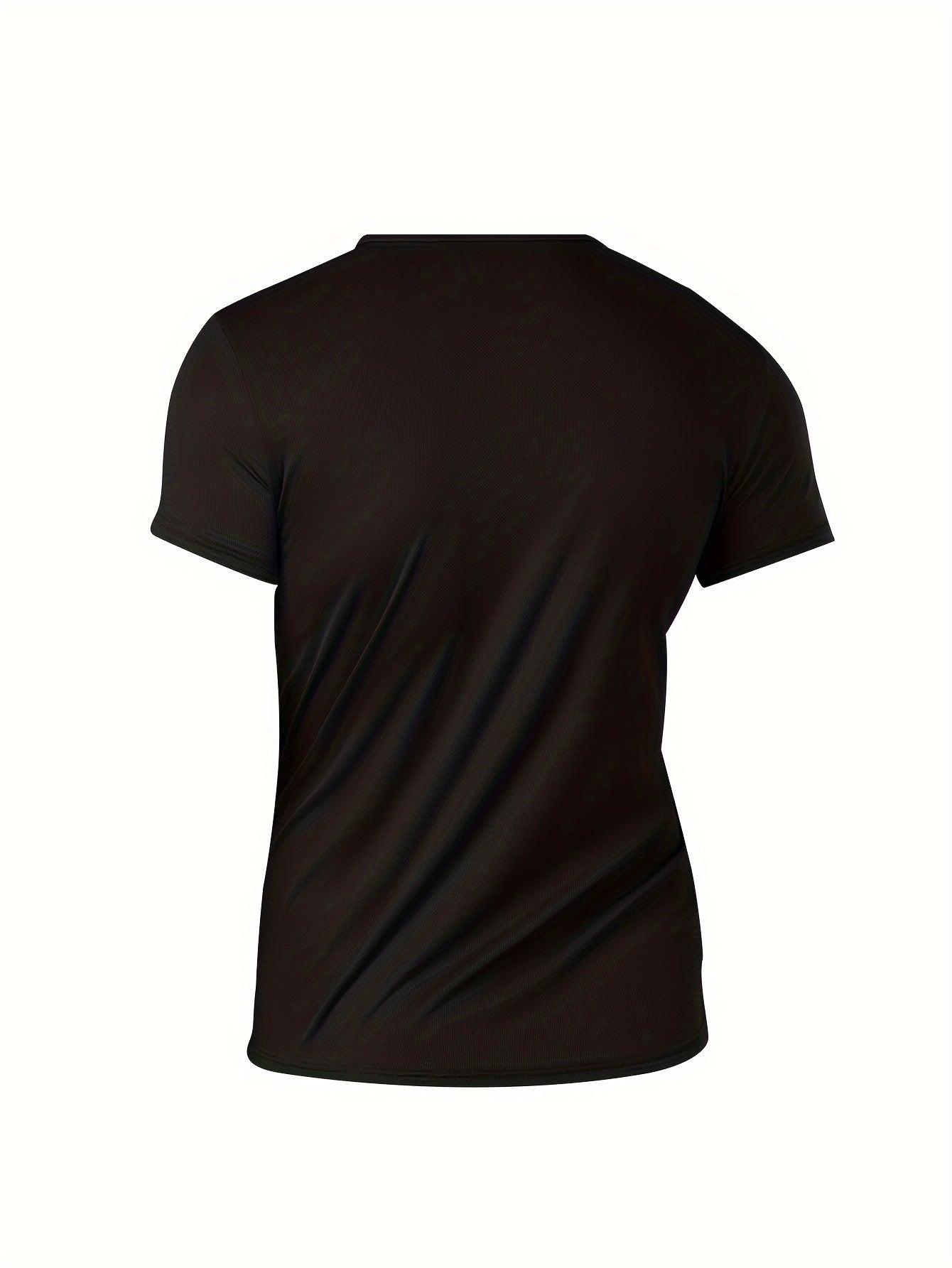 Men's Premium Solid Color Crew Neck T-Shirts - Breathable, Quick-Drying with Stretch - Ideal for Summer Activities in Various Colors