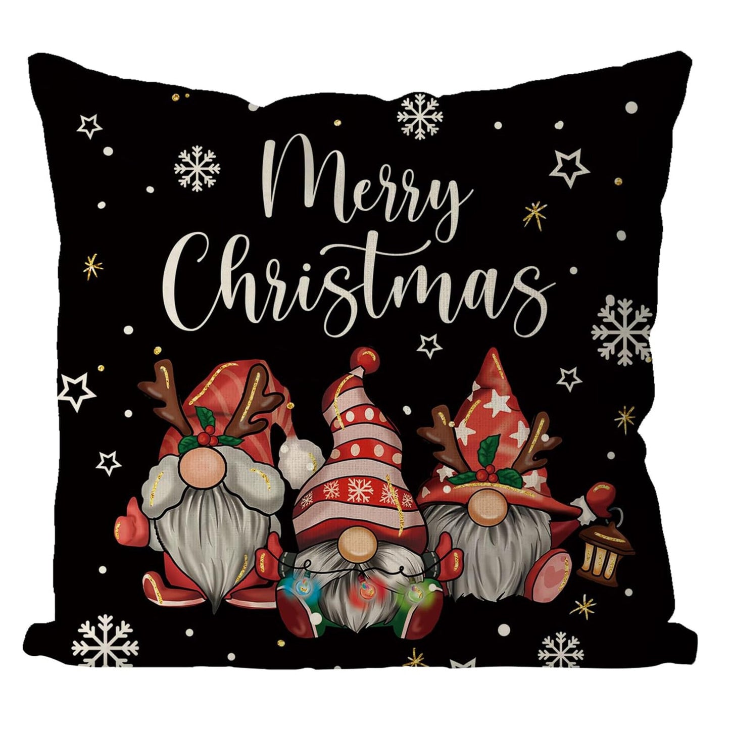 Adorable Gnome Christmas Pillowcase - Featuring Single Sided Print, Zip Closure, Easy to Clean - Ideal for Adding a Festive Touch to Your Living Room or Sofa, Perfect for Christmas Decor