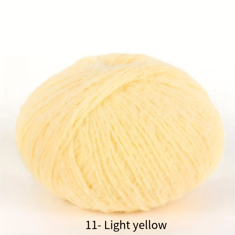 Soft velvet yarn roll made of skin-friendly nylon fiber, 40g mixed color, perfect for DIY hand-knitted plush items like dolls, scarves, blankets, hats, and small accessories.