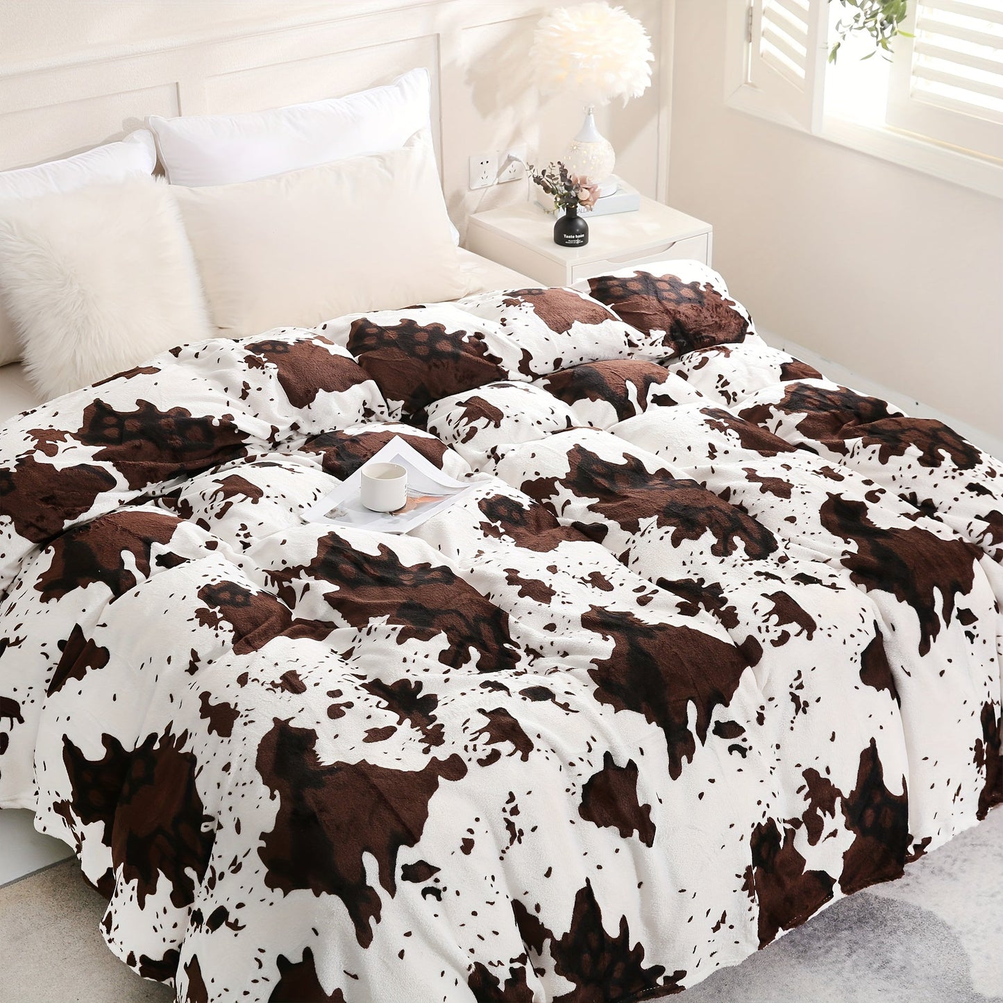 Christmas Blanket with Cow Pattern, 200g, 1 piece