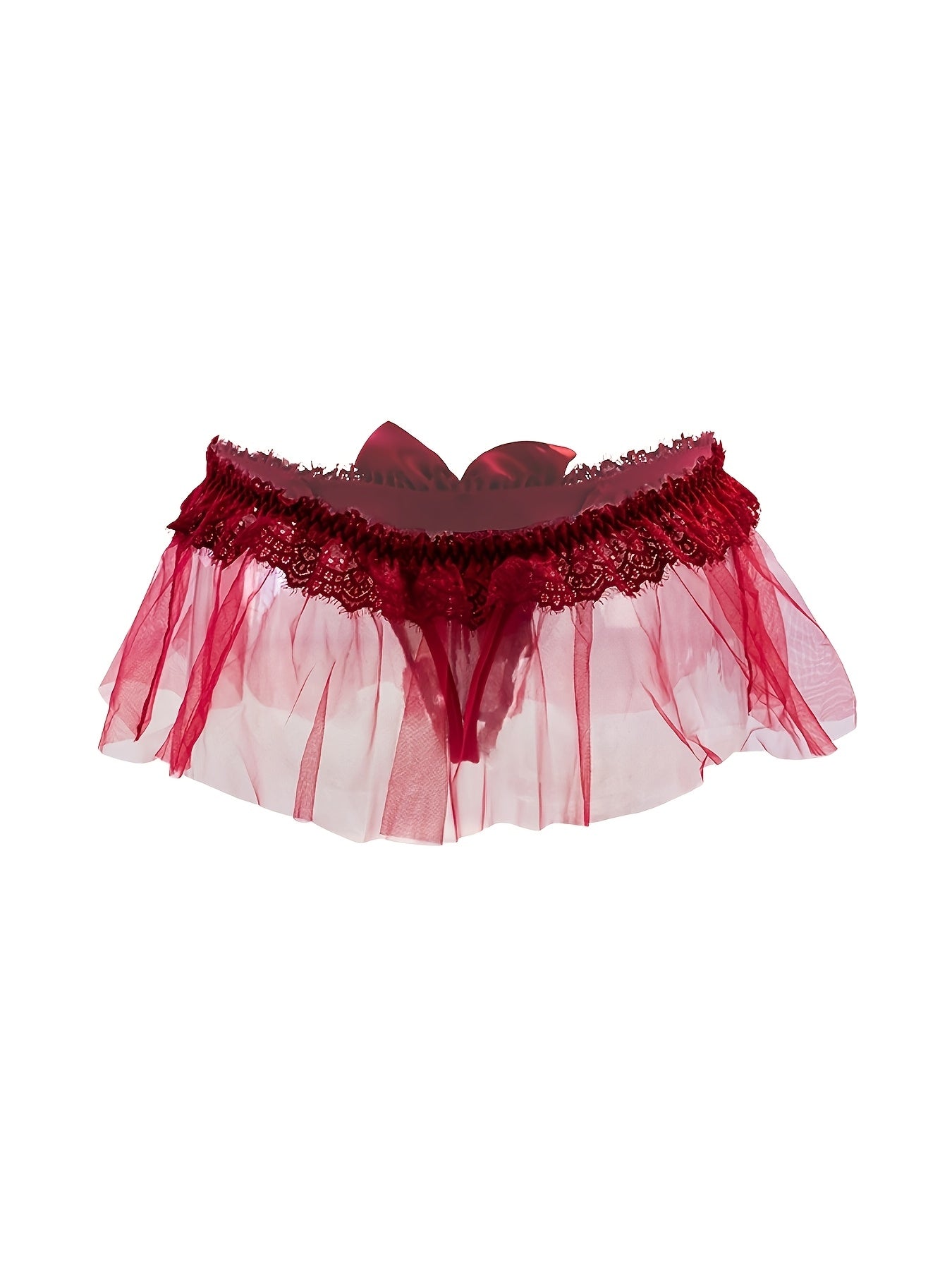 New Women's low-waist panties with bow and lace for Valentine's Day, Autumn/Winter Set.