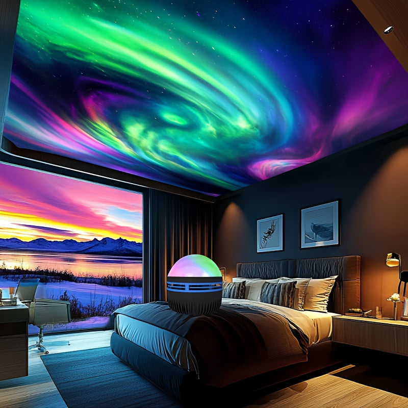 Gorgeous Starry Sky Projector featuring Northern Lights Effect - Powered by USB, includes Remote Control - Perfect for Bedroom, Game Room, Ceiling Decoration & Party Atmosphere