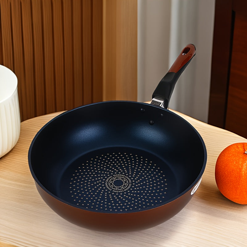 Introducing the versatile 28cm All-Around Frying Pan: Bringing the Heat to Your Kitchen! This pan is perfect for induction ovens, deep frying, and creating delicious steak dishes. With its non-stick coating, this pan will take your cooking to new heights