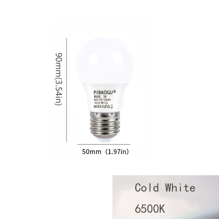 5 pieces of 3W E27 LED Bulbs in 220V suitable for indoor use in living rooms.