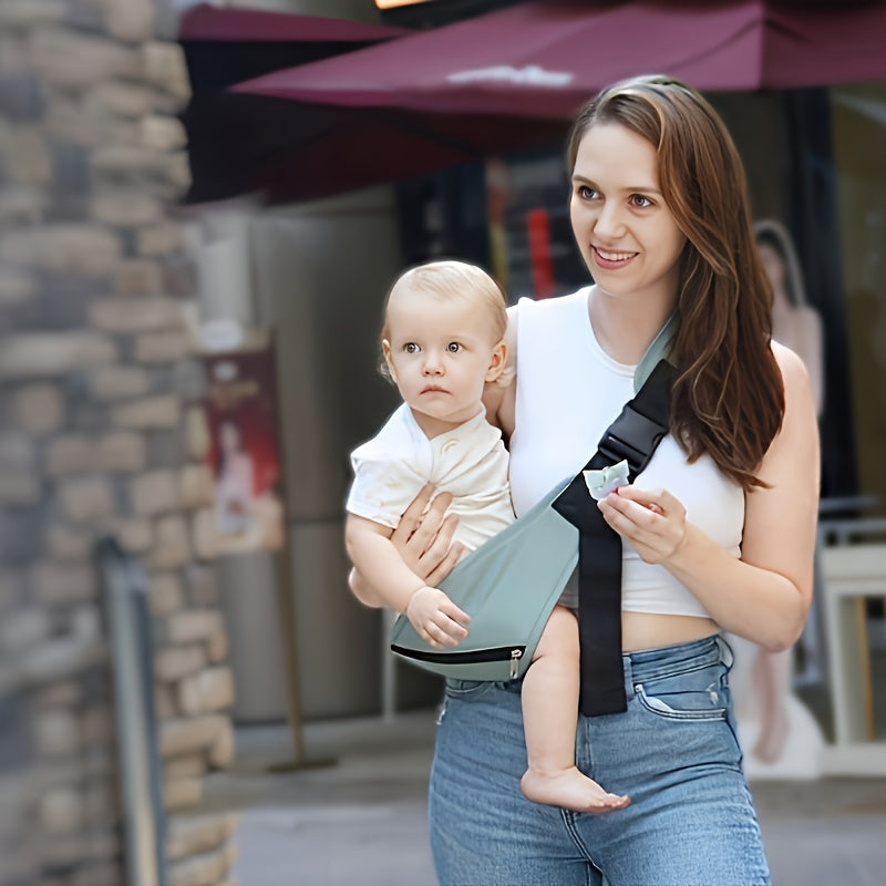 Versatile Front-Facing Baby Carrier with Waist Strap and Sitting Stool, Suitable for All Seasons, Lightweight and Comfortable for Babies