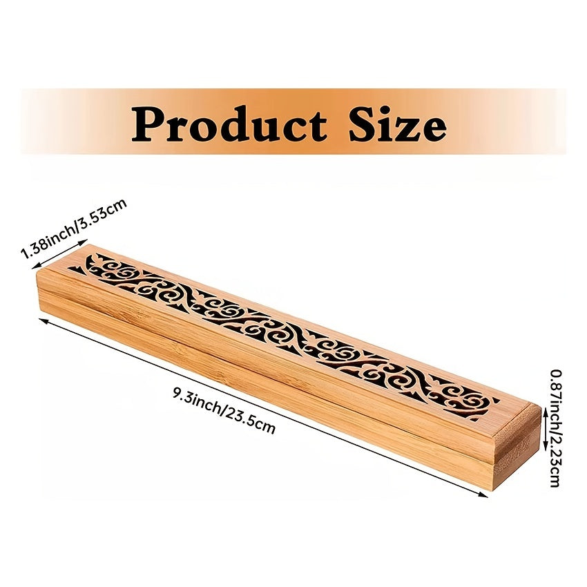 Wooden incense holder for home decoration and relaxation.