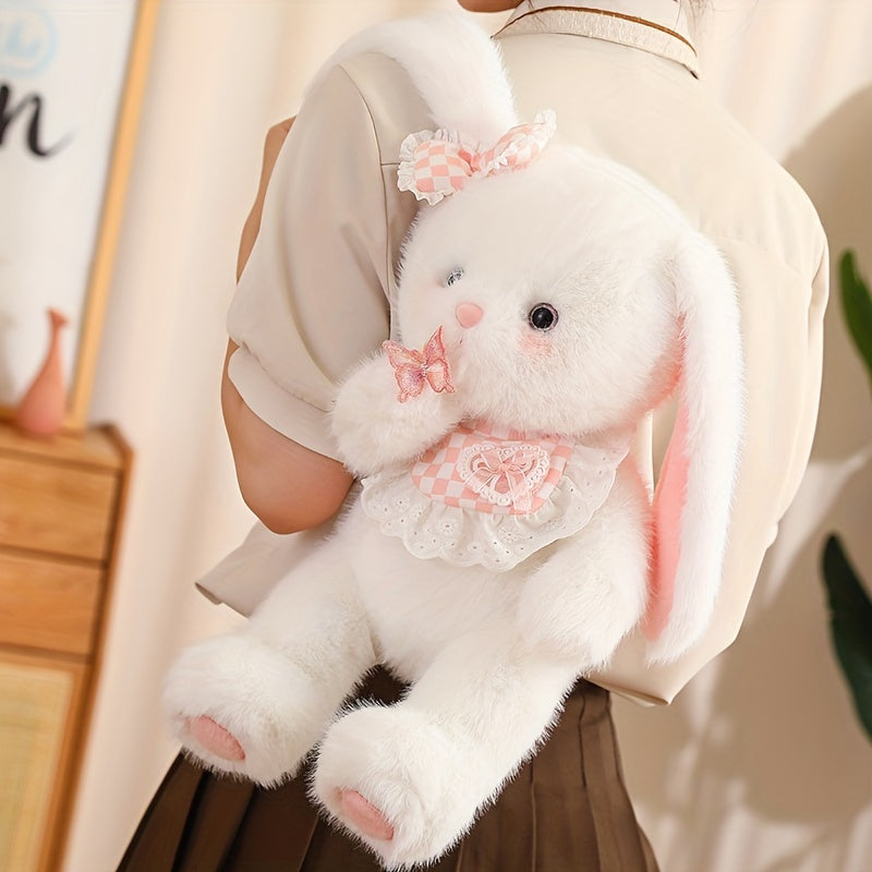 45cm Kawaii Rabbit Plush Toy Teddy Bear Soft Stuffed Animal Doll, Ideal for Home Decor and Gifts, Made of Soft Polyester Fiber