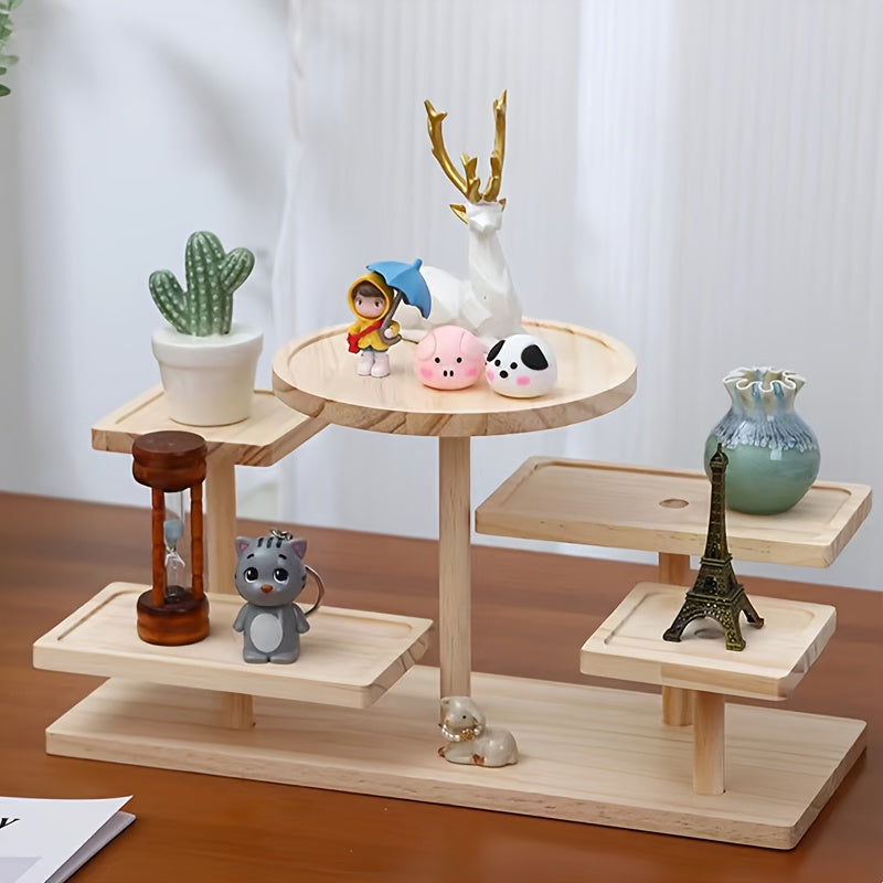 Stylish wooden stand for plants, snacks, and decor. Ideal for home, office, or dorm.