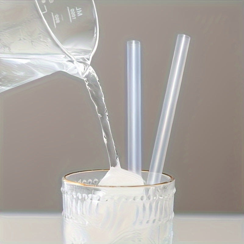 We offer a pack of 50 large transparent straws perfect for milk tea and versatile enough for parties, dinners, class parties, Christmas, and Halloween gatherings. These straws require no electricity and can also be used for holiday decorations without