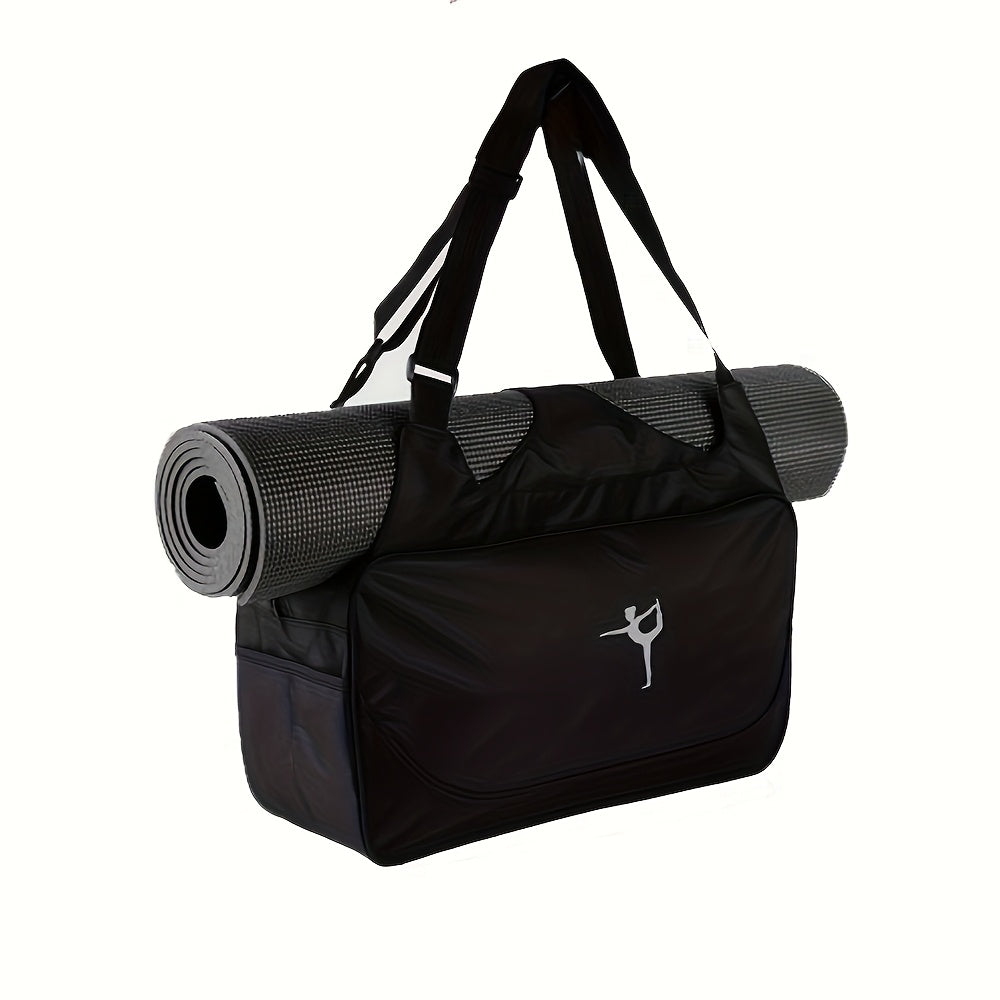 Nylon sports duffle bag with large capacity - versatile for yoga, fitness, gymnastics, and dance, durable and lightweight.