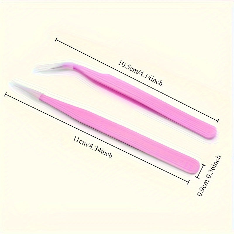 Set of 2 Anti-Static Stainless Steel Tweezers for Cake Decoration - Ideal for Kitchen Baking Tools