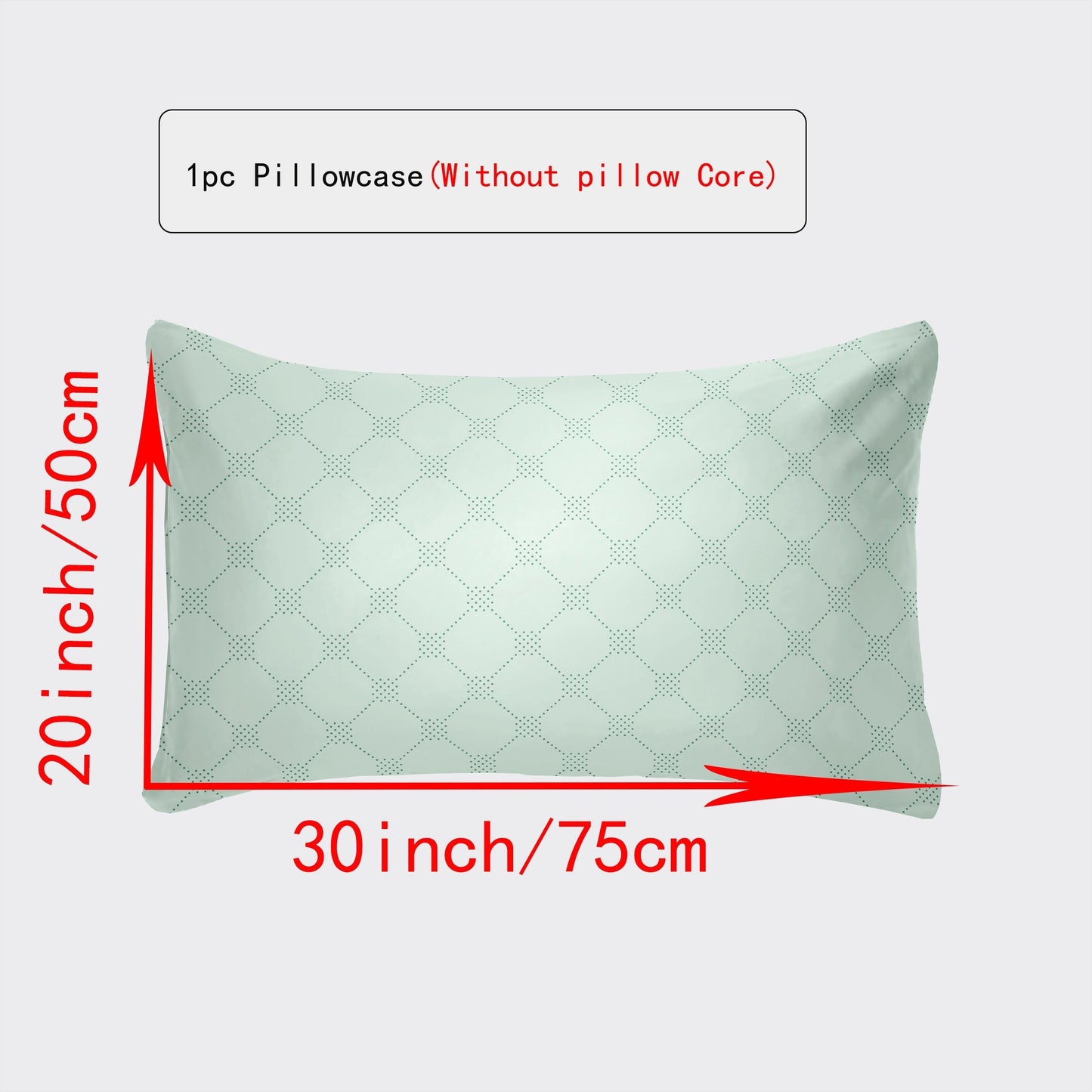 Luxurious Pillowcase with Envelope Closure - Available in Various Sizes (30x50cm to 50x75cm) - Stylish Designs in White, Gray Plaid, Red Plaid, Green Botanicals, Leopard Print, and Geometric Patterns - Suitable for Every Season, Great for Home Decor Gifts