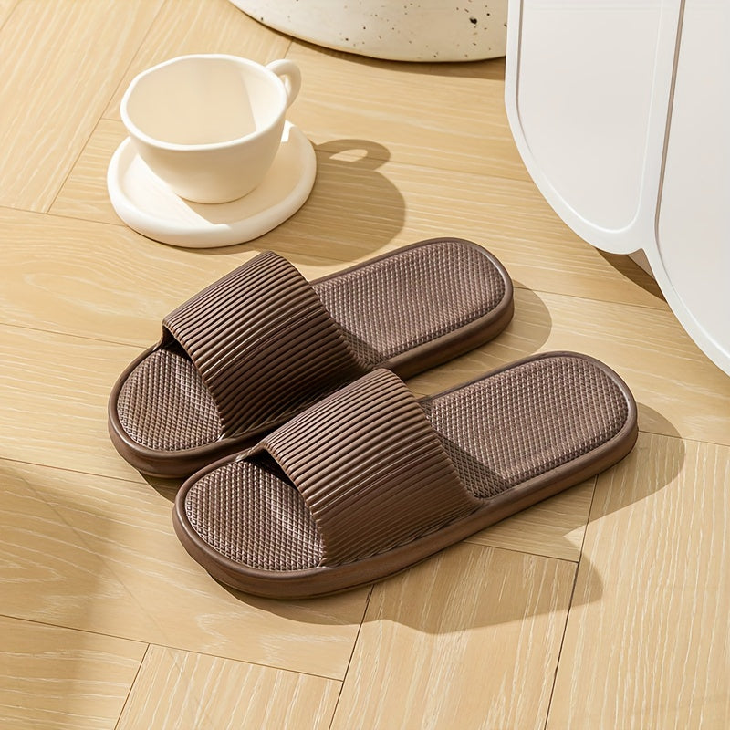 Gender-neutral EVA pillow slides with solid color, lightweight soft sole for home and beach comfort.