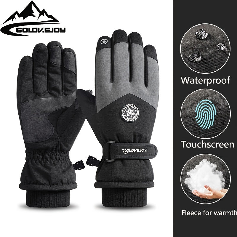 Stay warm this winter with our adjustable closure ski gloves for couples. These thickened gloves provide exceptional warmth and comfort while also being non-slip and touch screen compatible. Perfect for outdoor activities like skiing, cycling, and cold