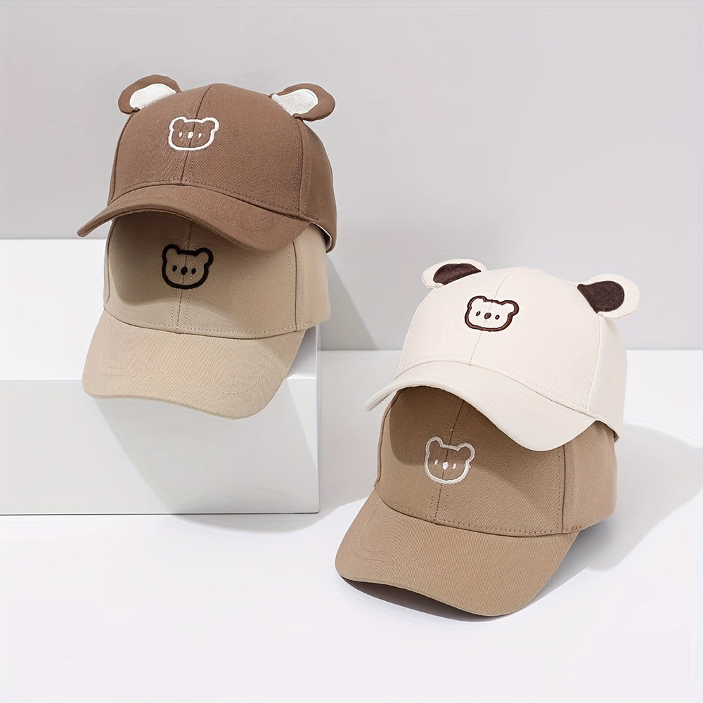 Little Bear Baseball Cap for boys and girls, perfect for summer beach outings.