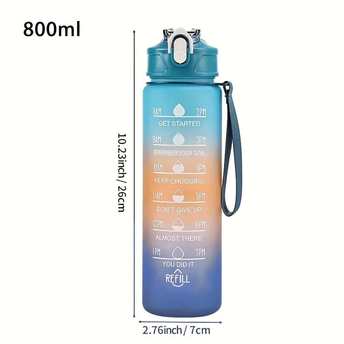 Adorable large sports water bottle with whimsical designs. Durable and portable, perfect for outdoor activities.