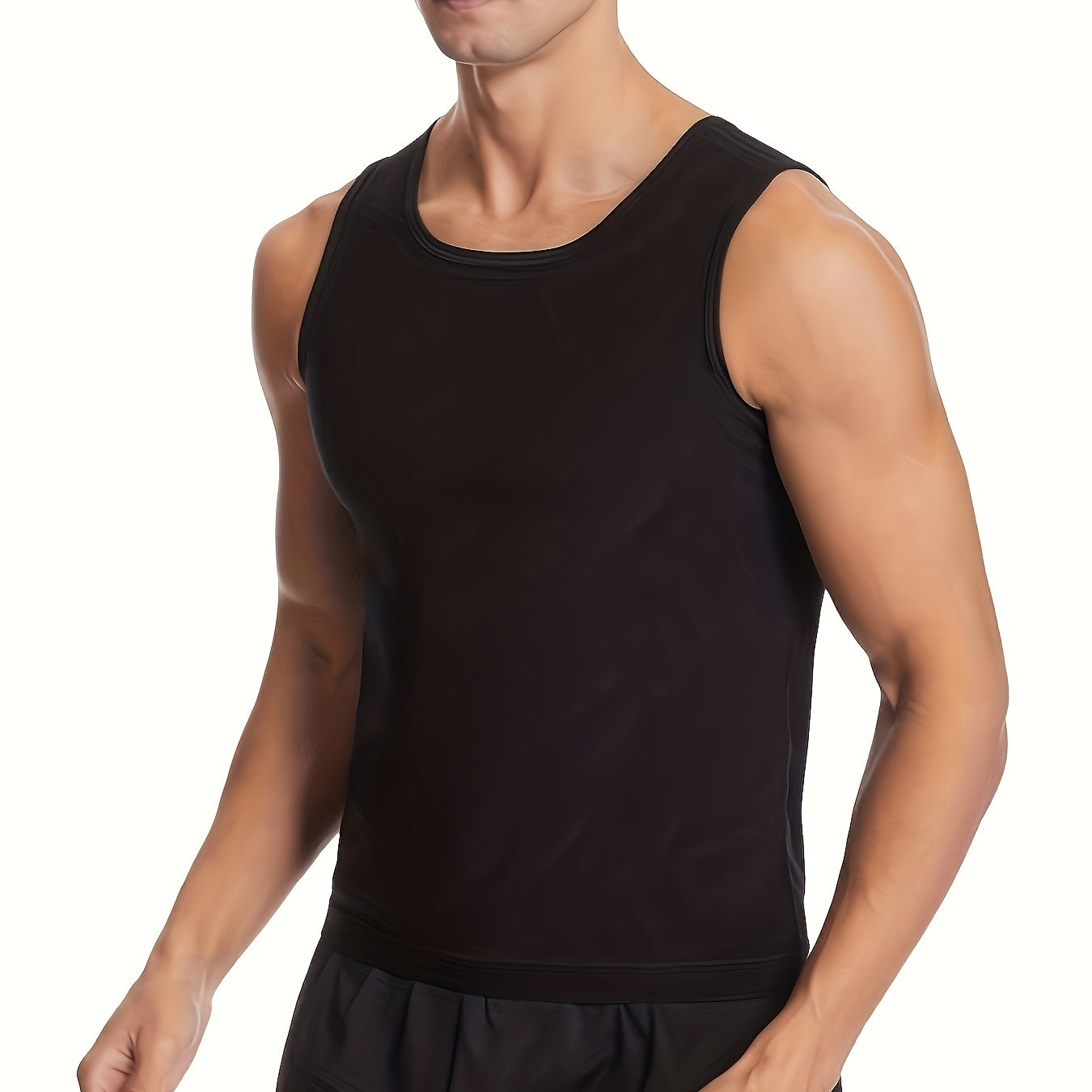 Men's sauna sweat shaping sports clothes for fitness training slimming sportswear.